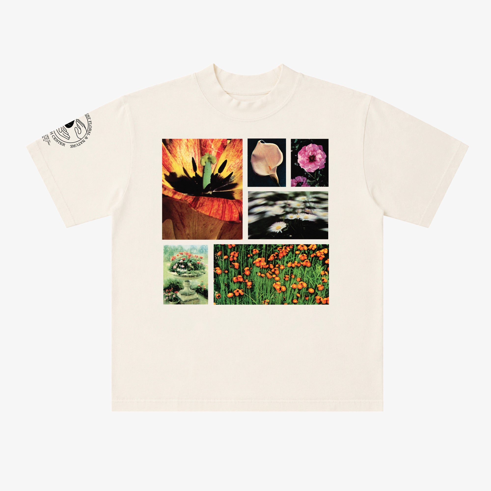 Photo Flower Mockneck Tee - Warm White – FRESH CUT FLOWERS BY MAIL